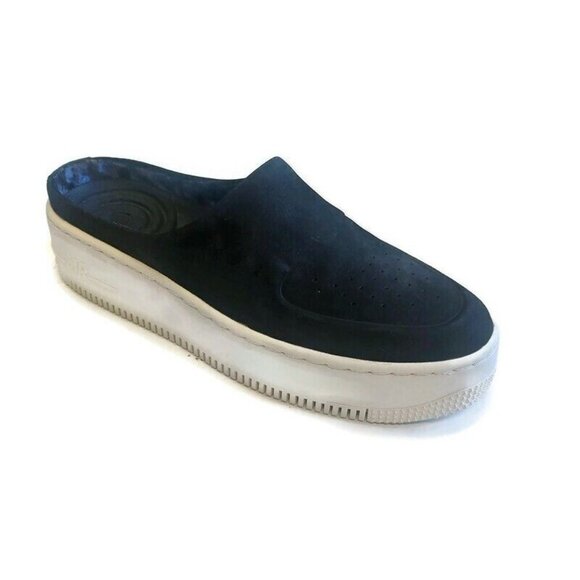 Nike Air Force 1 Lover XX Premium Leather Mules Womens Size 7.5 BV8249-001 Black - Picture 1 of 8